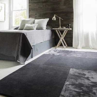 The Rug Seller Tate Tonal Textures rugs in Charcoal&nbsp;160x230cm