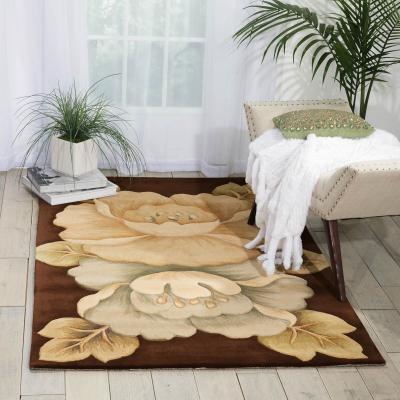 The Rug Seller Nourison Tropics Rugs TS09 Brown