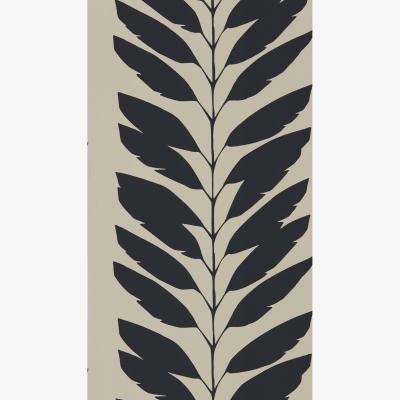 The Rug Seller Malva Leaf Wallpaper 111308 by Scion in Liquorice Black&nbsp;Roll