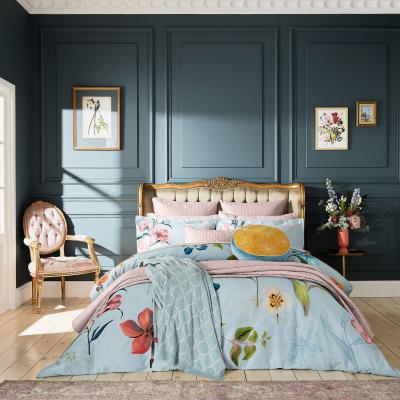 The Rug Seller New Hampton Floral Bedding Duvet Cover and Pillowcase by Ted Baker in Delphinium Blue&nbsp;140x200cm