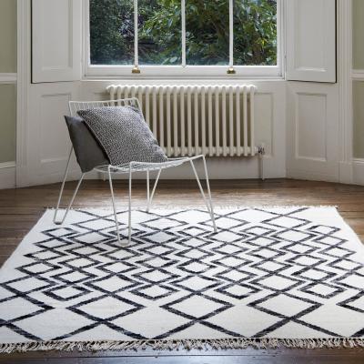 The Rug Seller Hackney Diamond Rugs in Mono