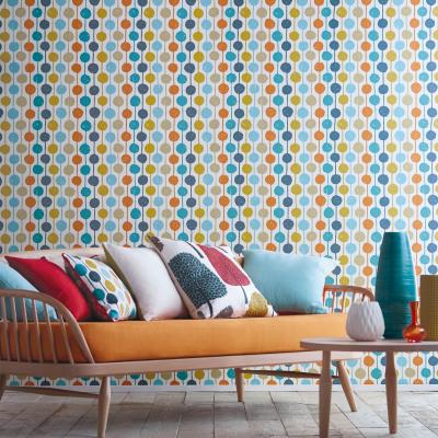 The Rug Seller Taimi Wallpaper 111122 by Scion in Sulphur Tangerine Kingfisher&nbsp;Roll
