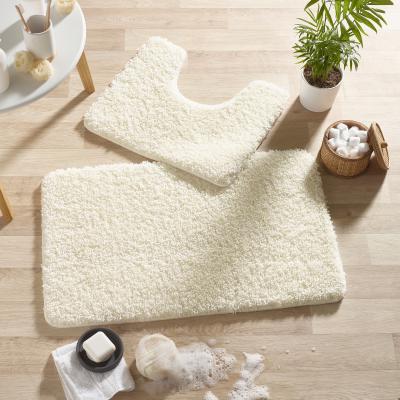 The Rug Seller Buddy Bath Mat And Toilet Washable Set in Ivory White&nbsp;50x80cm