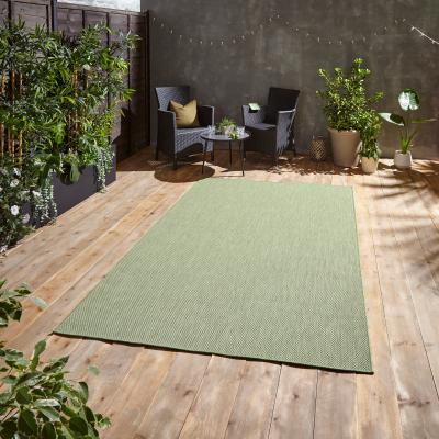 The Rug Seller POP Plain Indoor Outdoor Boho Rug in Light Green&nbsp;160x230cm