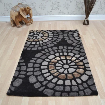 The Rug Seller Matrix Rugs MA09 903 Chocolate