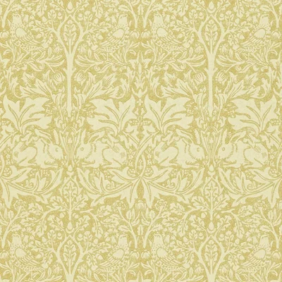 The Rug Seller Brer Rabbit Wallpaper 104 by Morris & Co in Manilla Ivory&nbsp;Roll