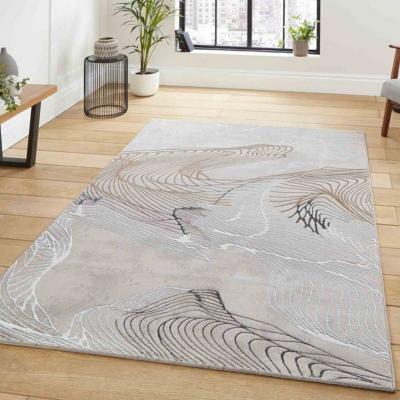 The Rug Seller Creation 50054 Abstract Rugs in Grey Ivory White160x230cm