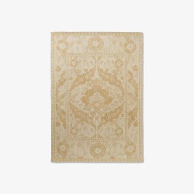 The Rug Seller Newborough Jacquard 081606 Rug by Laura Ashley in Pale Gold&nbsp;140x200cm