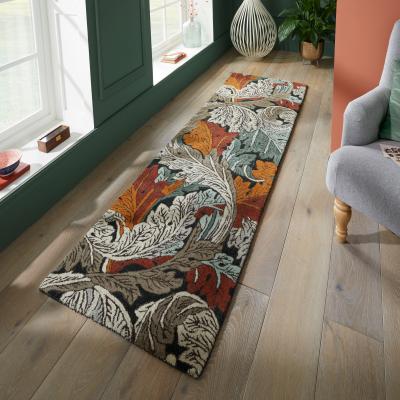The Rug Seller Acanthus Wool Runner Rugs 126900 in Forest By William Morris&nbsp;67x230cm