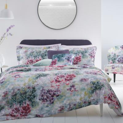 The Rug Seller Fiore Floral Garden Bedding Duvet Cover and Pillowcase By Clarke And Clarke In Amethyst and Slate&nbsp;220x230cm