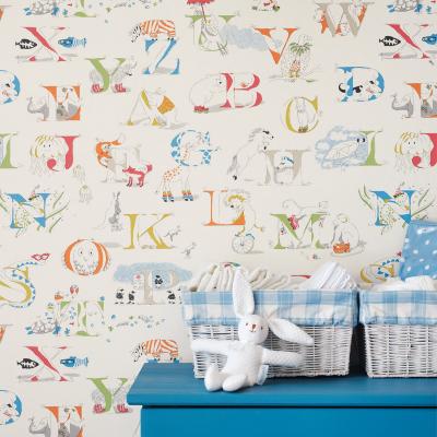 The Rug Seller Alphabet Zoo Wallpaper 214026 by Sanderson in Rainbow Brights Multi&nbsp;Roll
