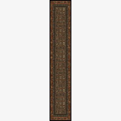 The Rug Seller Royal Kashqai Traditional Wool Runner Rugs 4301 500 Navy Blue&nbsp;67x275cm