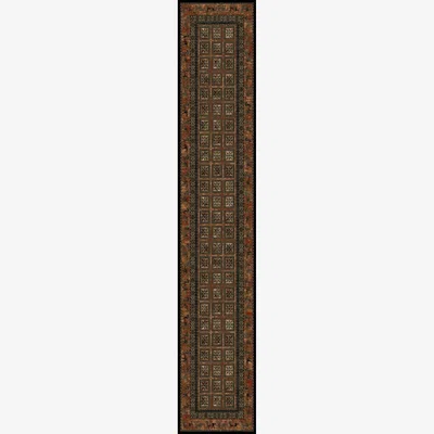 The Rug Seller Royal Kashqai Traditional Wool Runner Rugs 4301 500 Navy Blue&nbsp;67x275cm