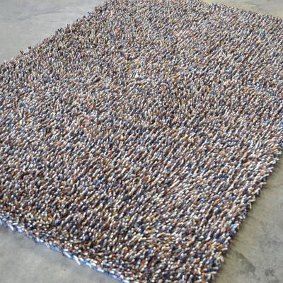 The Rug Seller Brink and Campman Rocks Mix Shaggy Wool Rugs 70405 Oyster