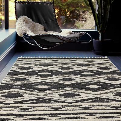 The Rug Seller Taza Boho Scandi Rugs in TA04 Black