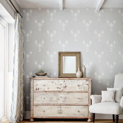 The Rug Seller Cromer Wallpaper 216588 by Sanderson in Gull GreyRoll