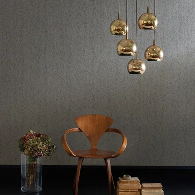 The Rug Seller Cascade Wallpaper W0053 03 by Clarke and Clarke in Granite Grey&nbsp;Roll