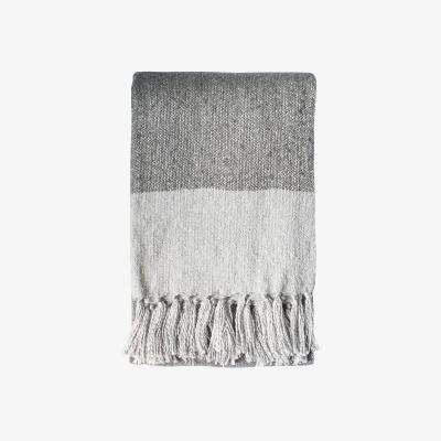 The Rug Seller Hytti Tonal Mohair Throw in Slate silver&nbsp;130x180cm