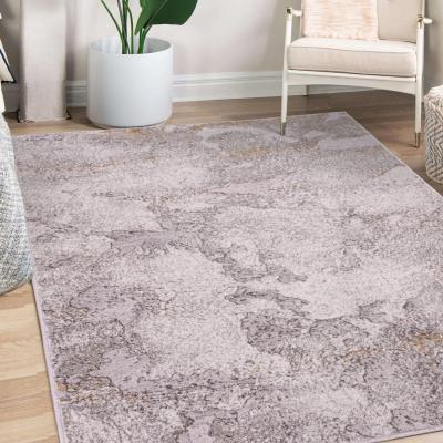 The Rug Seller Carrara E2592 Marbled Modern Abstract Rugs in Gold Yellow