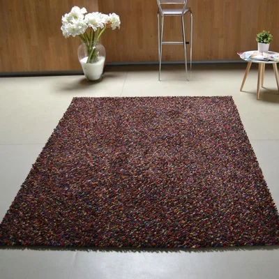 The Rug Seller Dots 170415 Shaggy Wool Designer Rugs by Brink and Campman