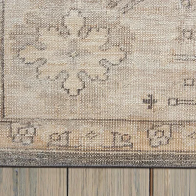 The Rug Seller Aldora ALD08 Traditional Bordered Rugs in Aubergine by Nourison&nbsp;168x244cm