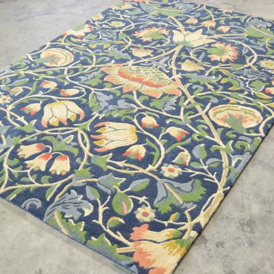 The Rug Seller Lodden Rugs 27808 in Indigo and Mineral by William Morris