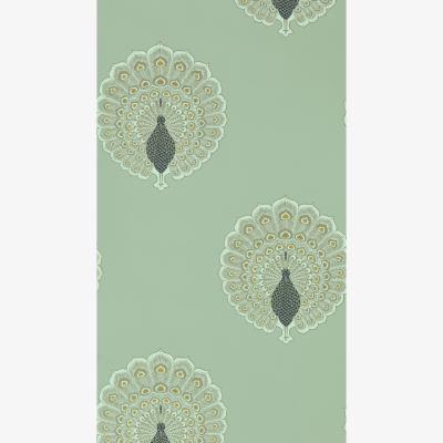 The Rug Seller Kalapi Peacock Wallpaper 216759 by Sanderson in Sea Glass Green&nbsp;Roll