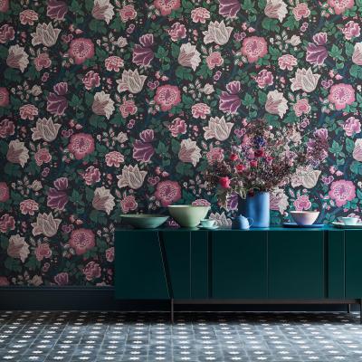 The Rug Seller Midsummer Bloom Wallpaper 116 4015 by Cole & Son in Mulberry Purple and TealRoll