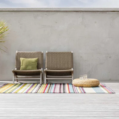 The Rug Seller Habitat LaVida Indoor Outdoor Stripe Rugs in Multi 476801&nbsp;200x280cm
