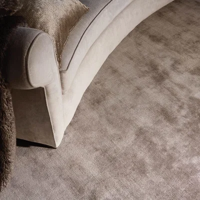 The Rug Seller Katherine Carnaby Plain Chrome Designer Rug in Taupe&nbsp;120x180cm