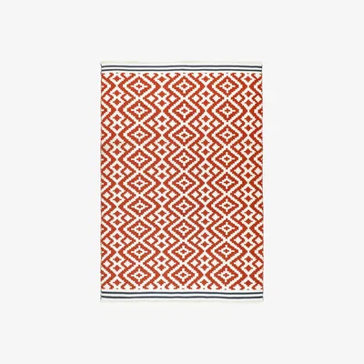 The Rug Seller Aztec Geometric Outdoor Rugs in Terracotta Grey160x230cm