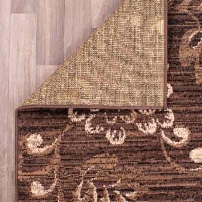 The Rug Seller Verso Floral Rugs in Chocolate Brown&nbsp;60x110cm