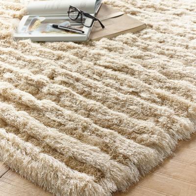 The Rug Seller Carved Glamour Shaggy Rugs in Natural By Origins&nbsp;120x170cm