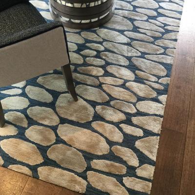 The Rug Seller Pebbles Luxury Wool Viscose rugs in Woad Blue by designer William Yeoward&nbsp;250x350cm