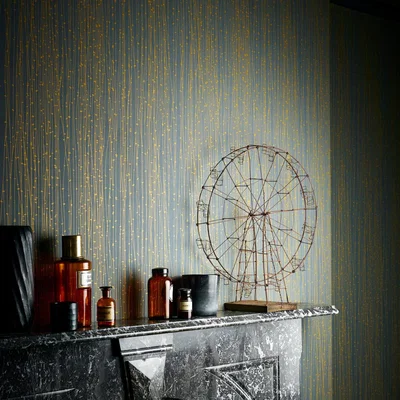 The Rug Seller Kalamia Wallpaper 111385 by Harlequin in Mimosa Graphite&nbsp;Roll