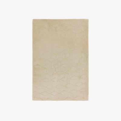 The Rug Seller Cozy Geometric Shaggy Rugs in Beige&nbsp;80x150cm