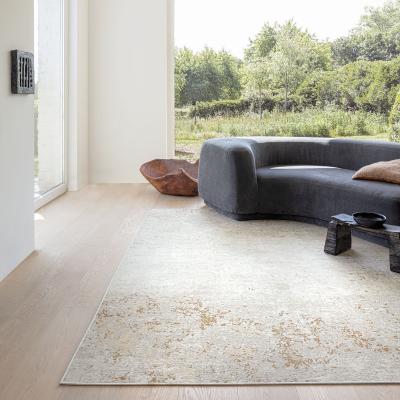 The Rug Seller Luminous Abstract Flatweave Indoor Outdoor Rug 508 001 AA000 in Cream Gold&nbsp;250x350cm