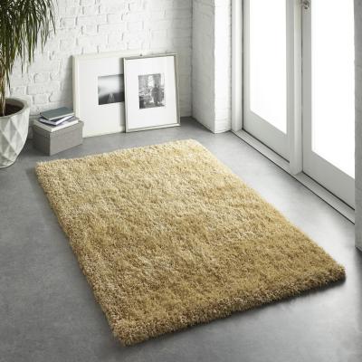 The Rug Seller Chicago Shaggy Modern Plain Rugs in Ochre&nbsp;200x290cm