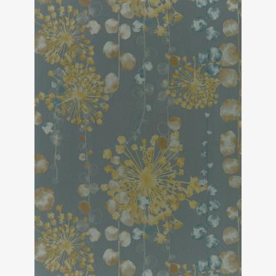 The Rug Seller Moku Wallpaper 111650 by Harlequin in Graphite Mustard Yellow&nbsp;Roll