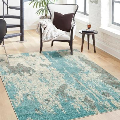 The Rug Seller Nova Rugs NV15 in Painterly Duck Egg