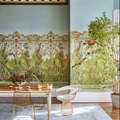 The Rug Seller Tijou Gate Wallpaper 8017 by Cole & Son in MultiRoll