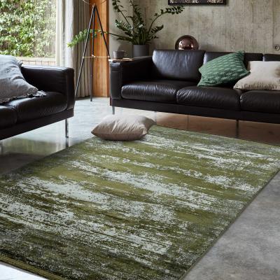 The Rug Seller Athera Distressed Border Rugs in AT01 Emerald Green