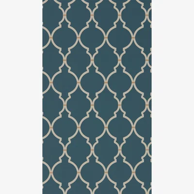 The Rug Seller Empire Trellis Wallpaper 216338 by Sanderson in Indigo Linen&nbsp;Roll