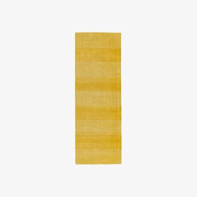 The Rug Seller Ives Modern Chevron Pattern Hallway Runner Rug in Yellow&nbsp;66x200cm