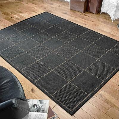 The Rug Seller Super Sisalo Anti Slip Kitchen Rugs in Black