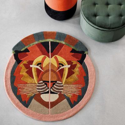 The Rug Seller Zodiac Leo Star Sign Circle Round Wool Rugs 161505 by Ted Baker