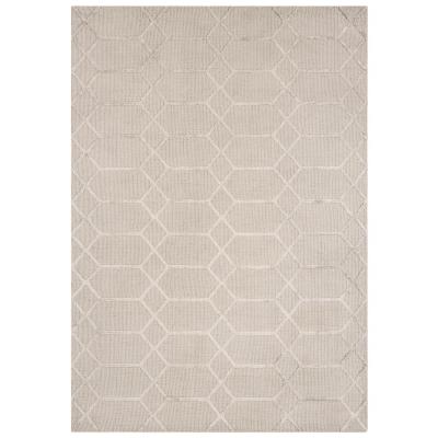 The Rug Seller Koko Geometric Viscose Rugs in Silver Grey&nbsp;120x170cm