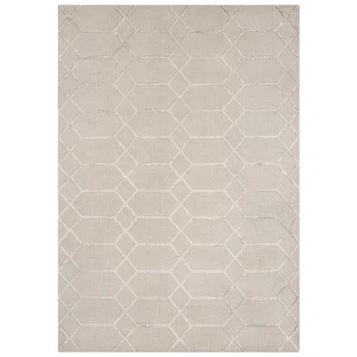 The Rug Seller Koko Geometric Viscose Rugs in Silver Grey&nbsp;120x170cm