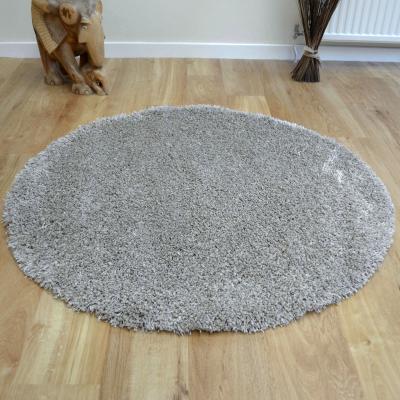 The Rug Seller Twilight Speckled Shaggy Circle Rugs 39001 6611 in Linen&nbsp;160x160cm