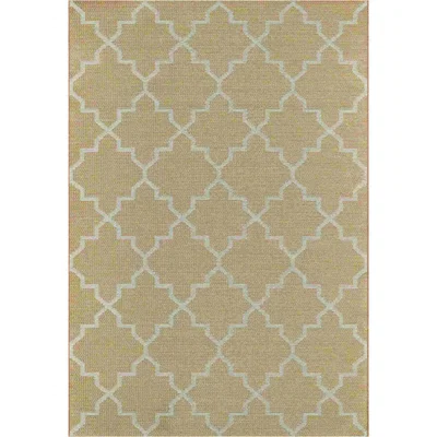 The Rug Seller Newquay Geometric Flatweave Indoor Outdoor Rugs 96003 8008 in Terracotta Orange&nbsp;120x170cm